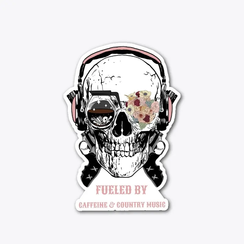 Caffeinated Country Music Skull